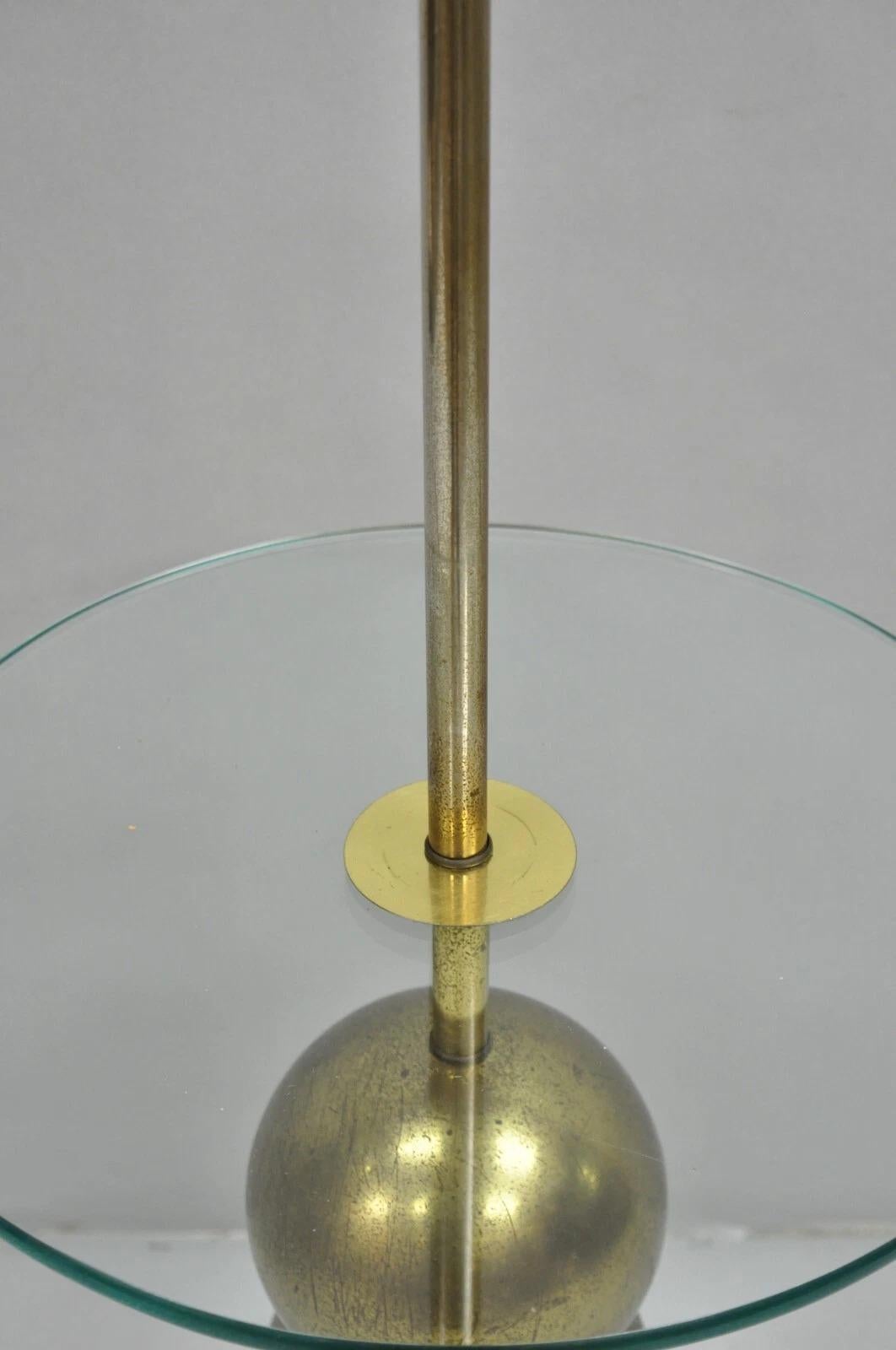 Vintage Mid Century Modern George Kovacs Lámpara de pie de mesa lateral con bola de latón apilada Desconocido en venta