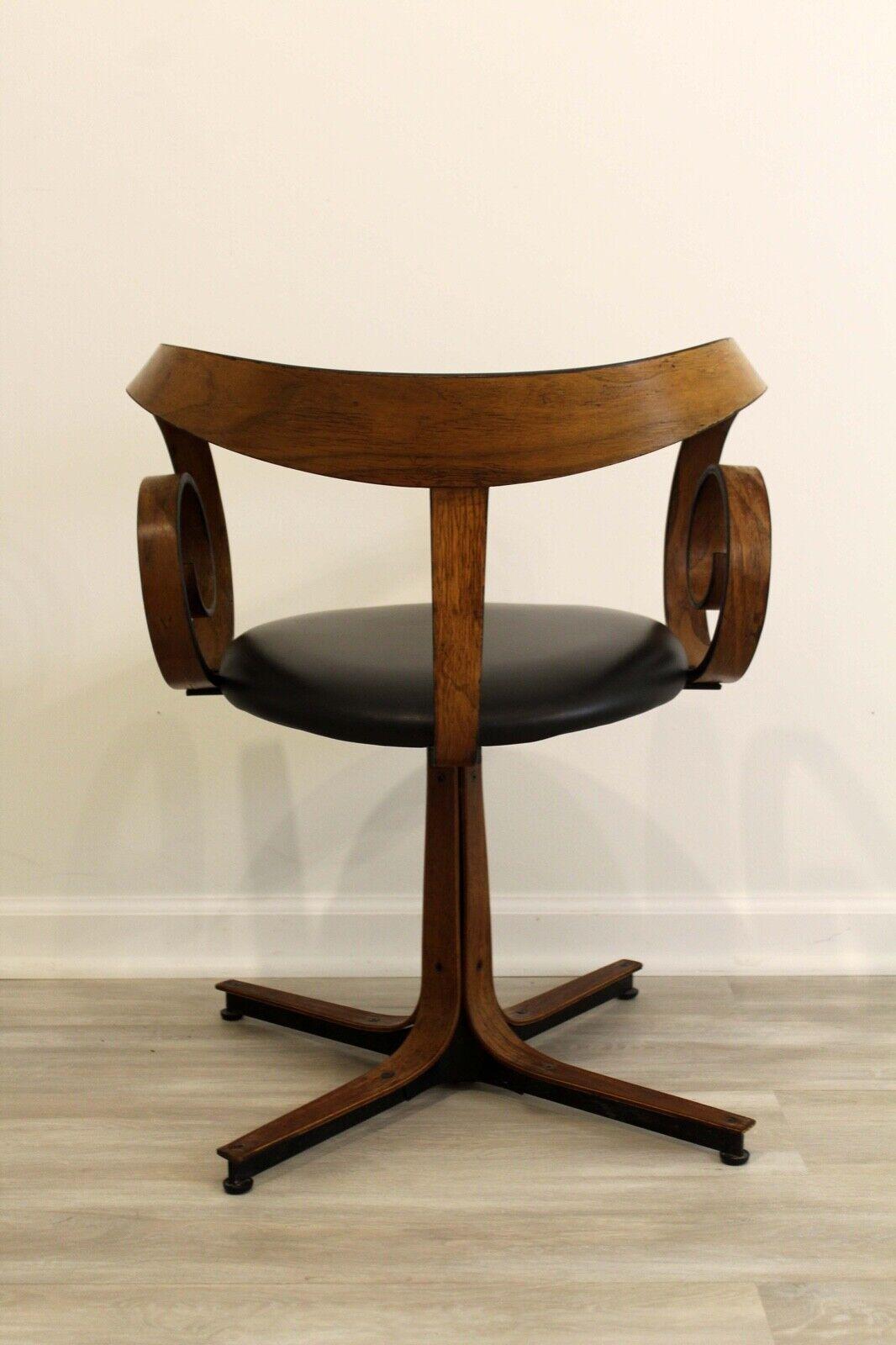20th Century Vintage Mid-Century Modern George Mulhauser for Plycraft Scroll Bentwood Chair