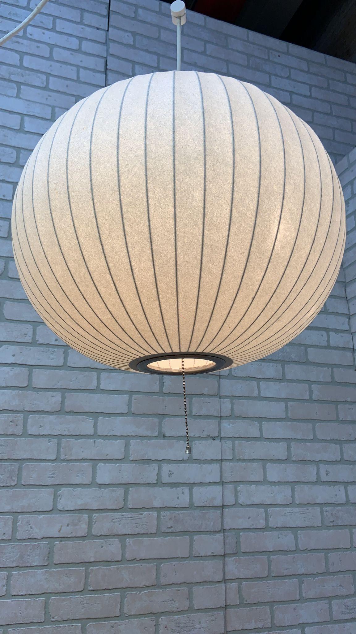 Fait main Lampe à suspension boule vintage moderne du milieu du siècle dernier de George Nelson en vente