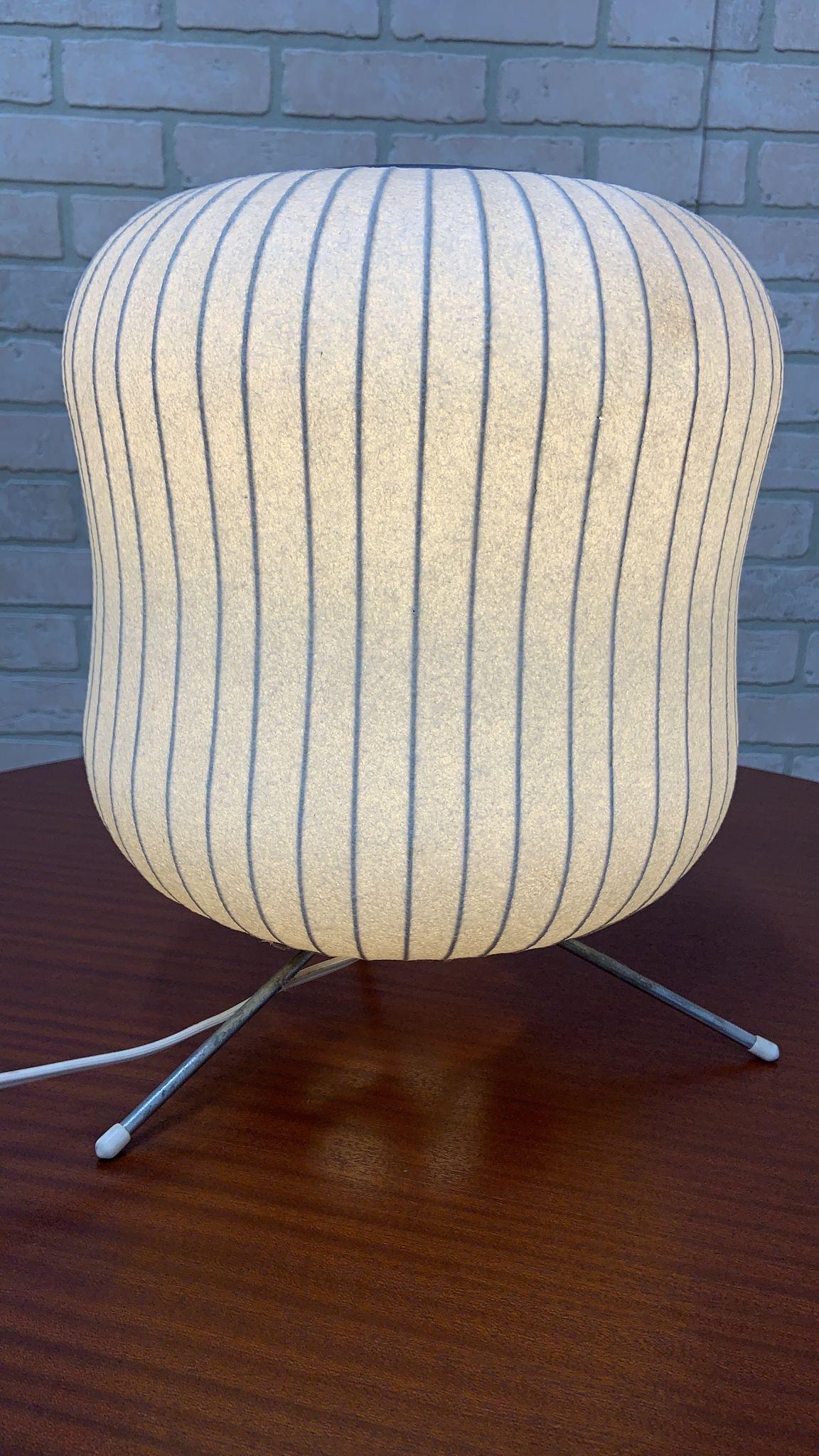 Mid-Century Modern Vintage Mid Century Modern George Nelson Bubble Table Lamp on Tripod Base