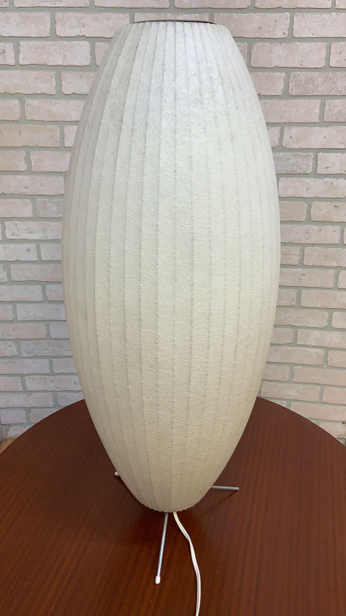 Hand-Crafted Vintage Mid Century Modern George Nelson Floor Bubble Lamp For Sale