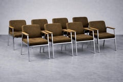 Vintage Mid-Century Modern German Brown Conference Chair from Drabert, 1970s