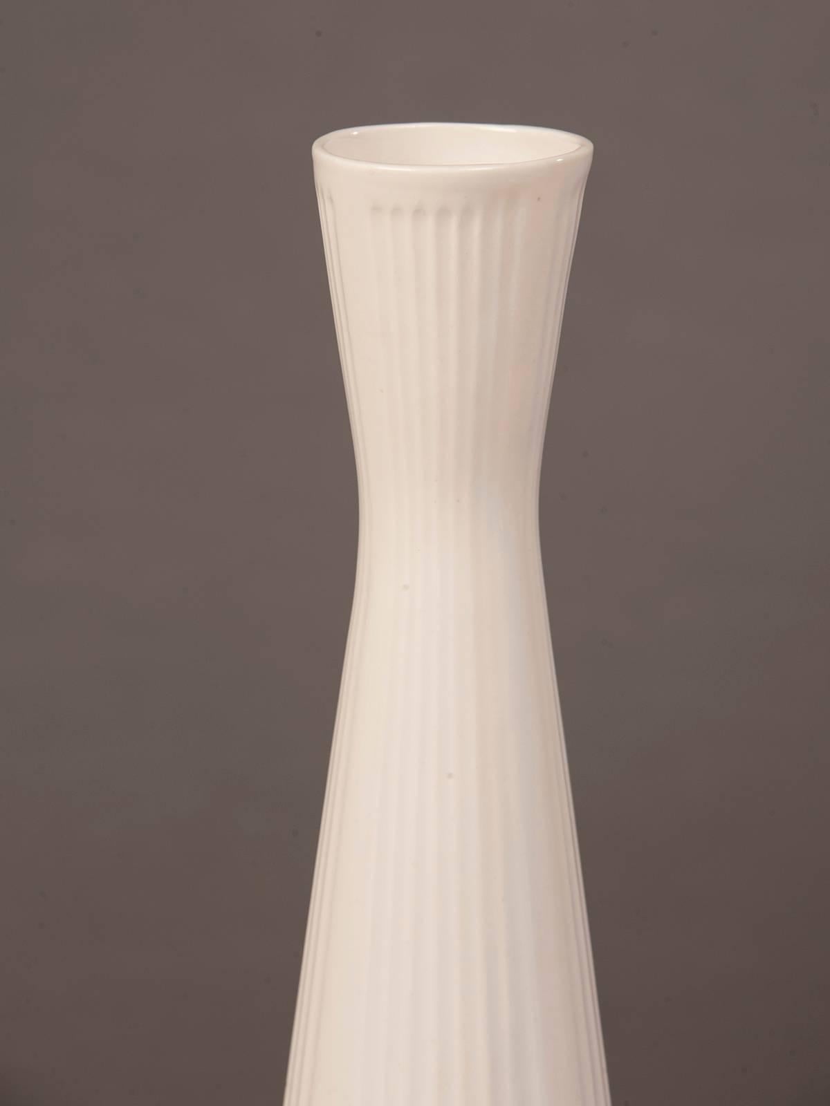 Vintage Mid-Century Modern German Porcelain Vase, Maker's Mark, circa 1950 In Excellent Condition In Houston, TX