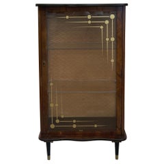 Vetrinetta di vetro d'epoca del Mid Century Modern. Importazione Uk