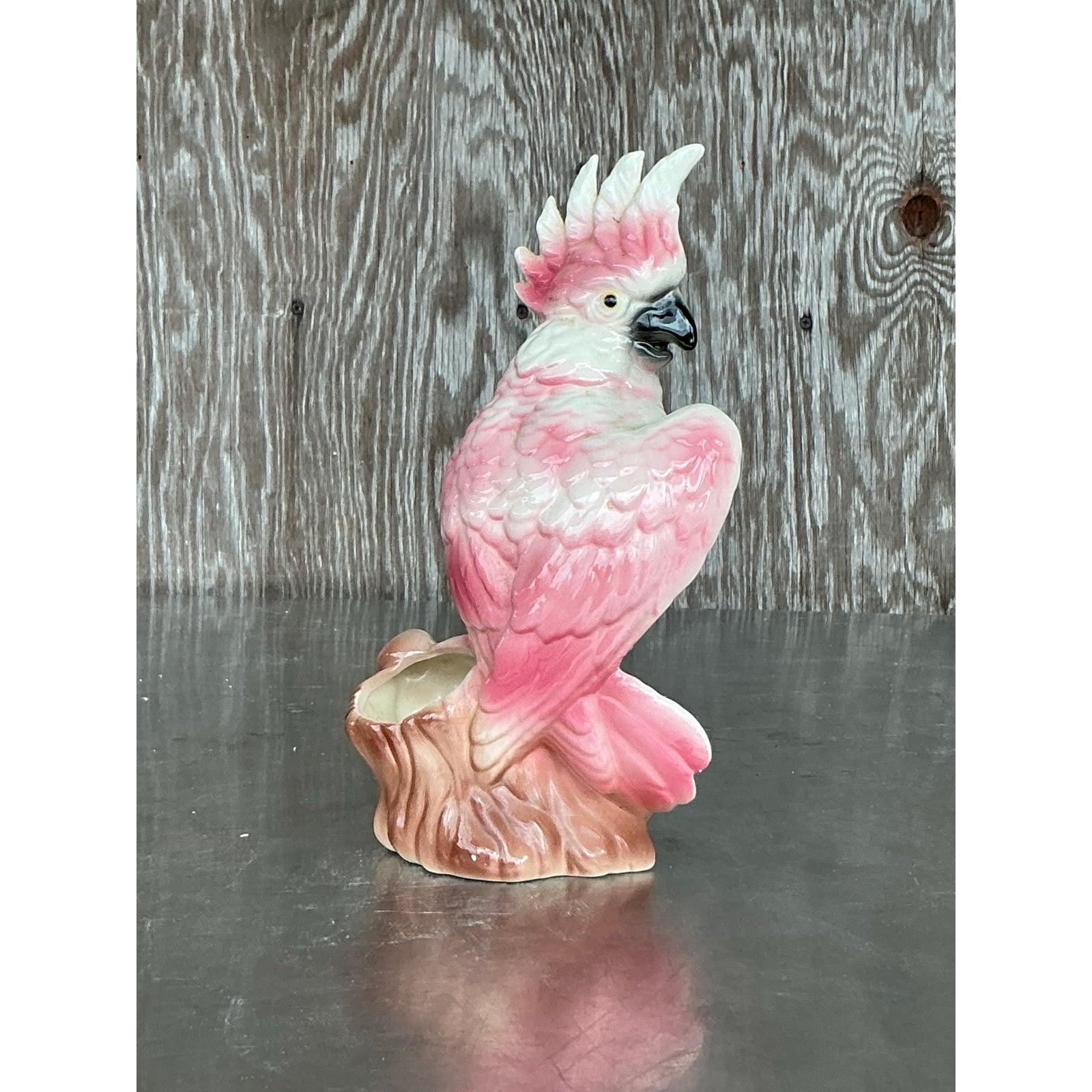 Céramique Cacatoès vintage en céramique émaillée de The Modernity en vente