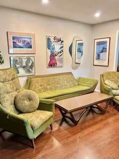 Vintage Mid-Century Modern Gondola Adrian Pearsall Style Side Chairs by Rowe