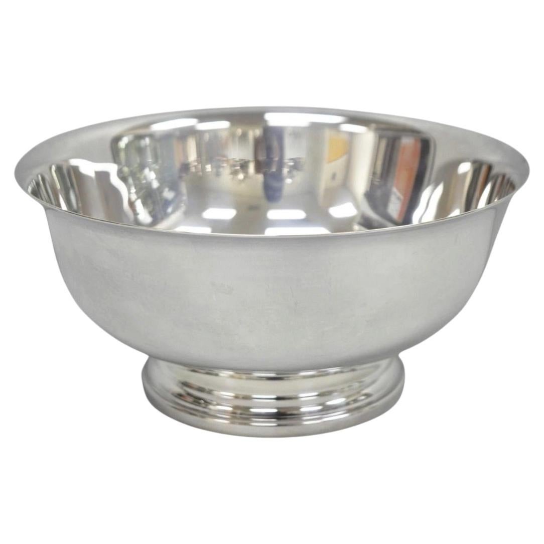 Vintage Mid Century Modern Gorham YC781 Modern Silver Plated 9" Fruit Bowl