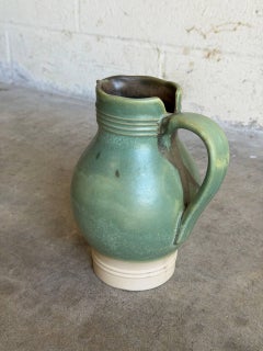 Jarra de cerámica verde «Keramik» de estilo «Mid-Century Modern» vintage