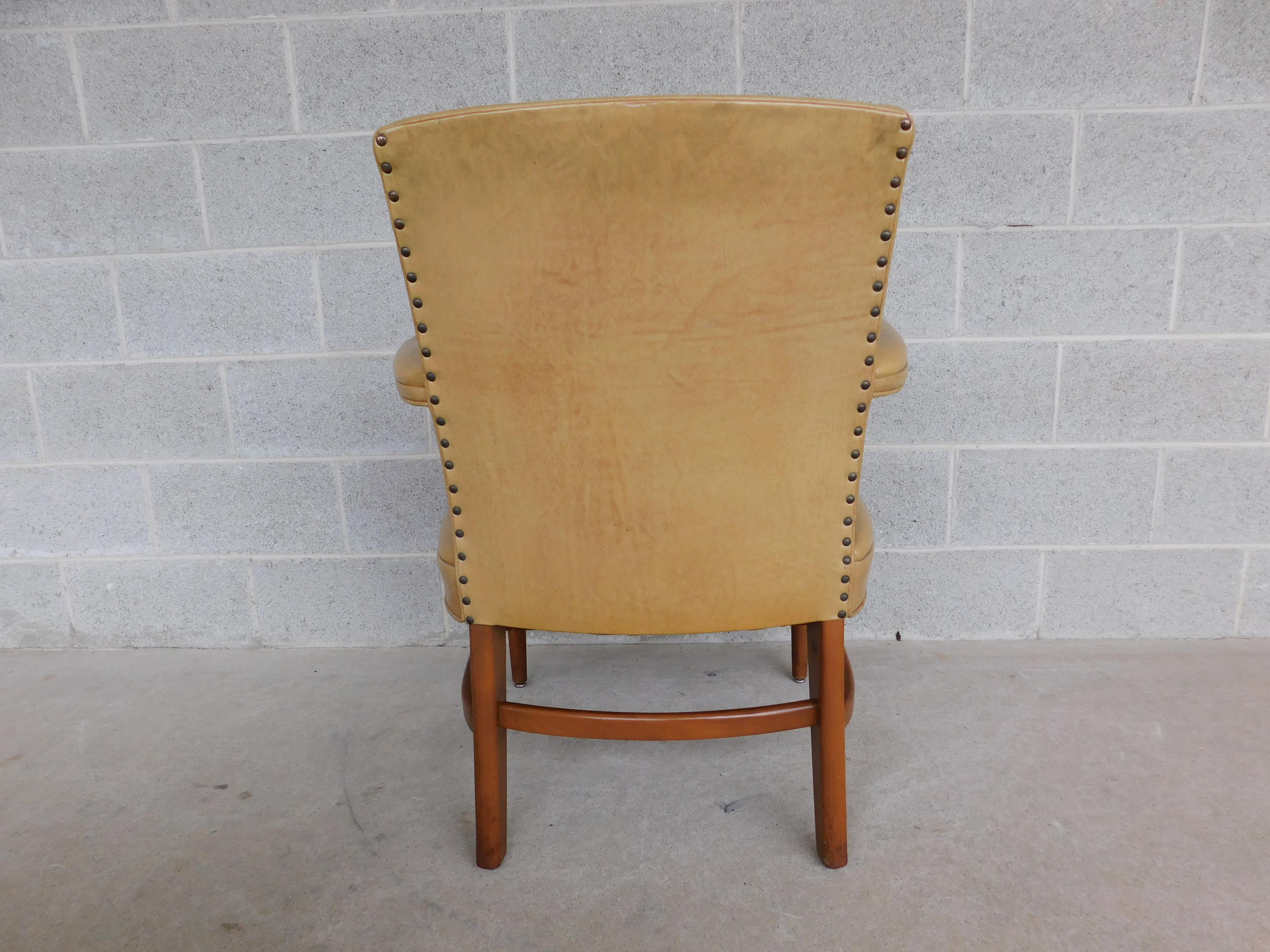 Chaises de bureau de conférence en cuir Gunlocke Vintage Mid-Century Modern Set of - 8 5