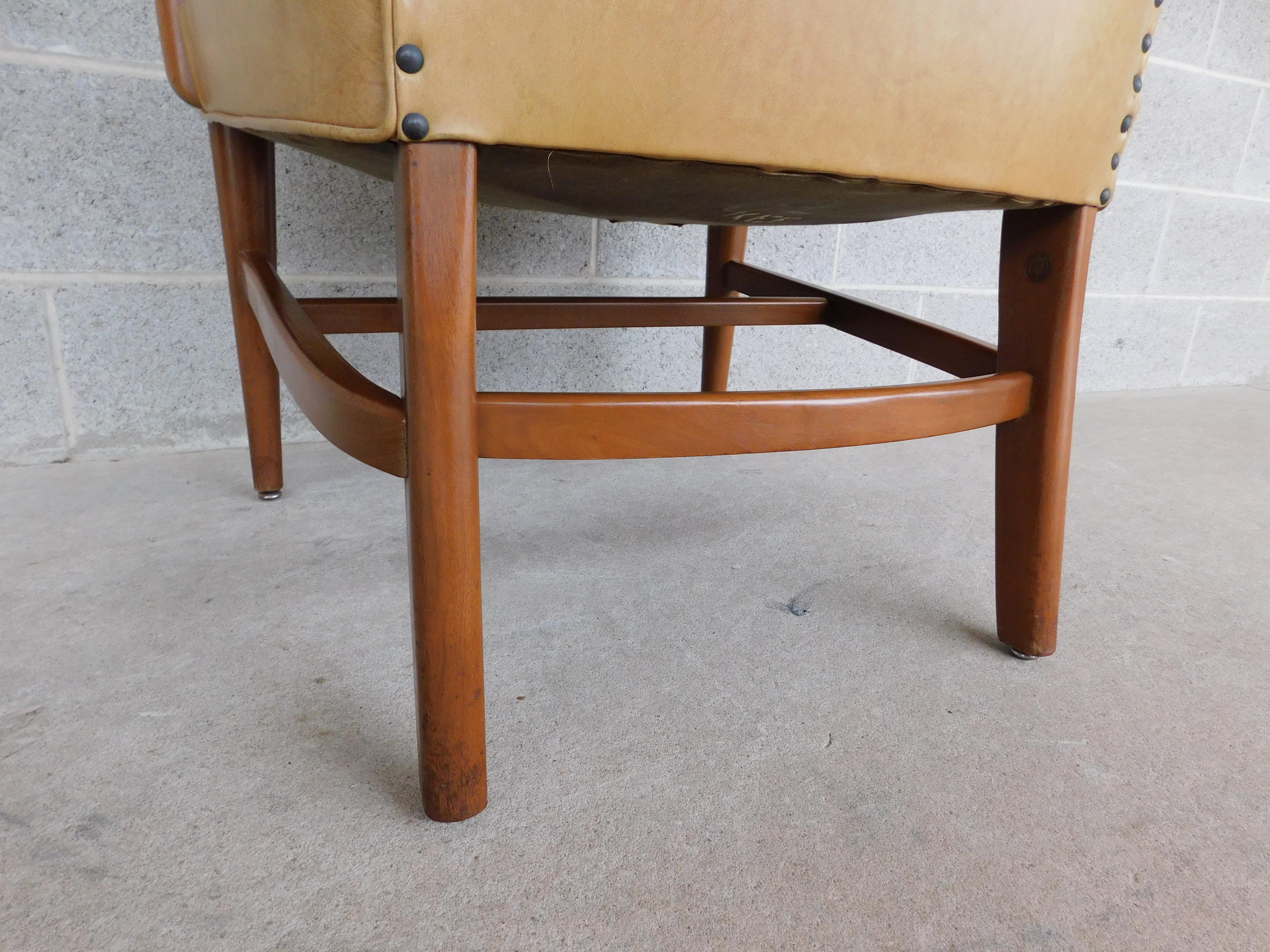 Chaises de bureau de conférence en cuir Gunlocke Vintage Mid-Century Modern Set of - 8 6