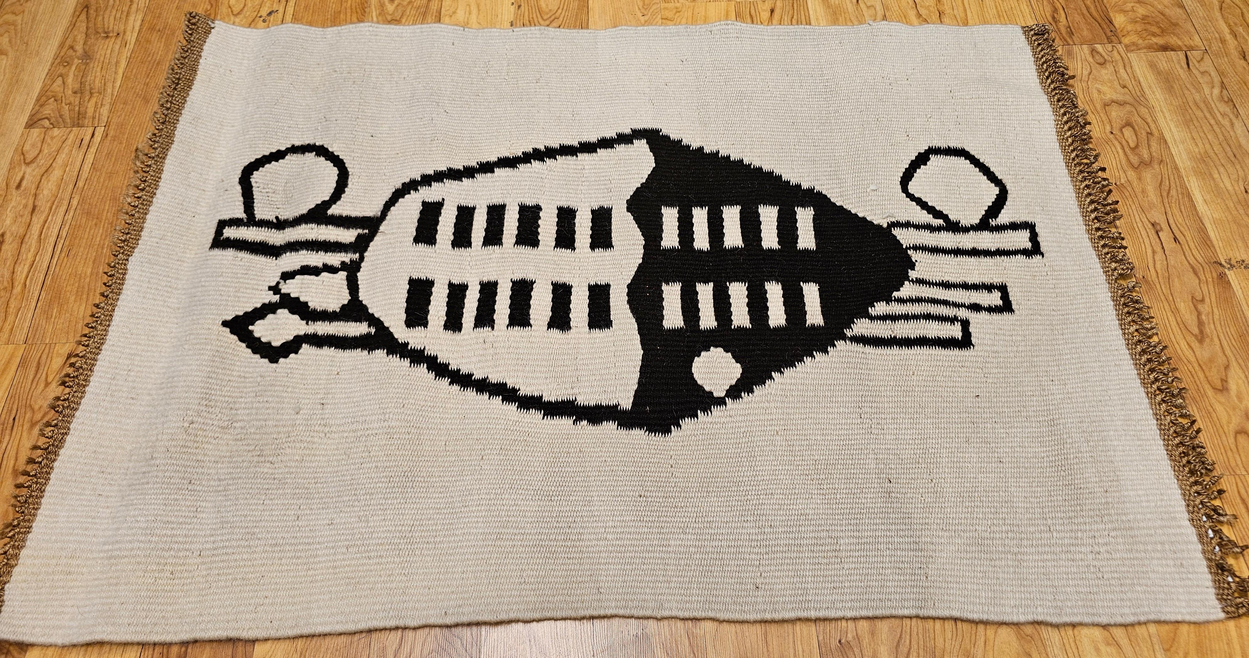 Hand-Crafted Vintage Mid Century Modern Hand Woven Tapestry Wall Art For Sale