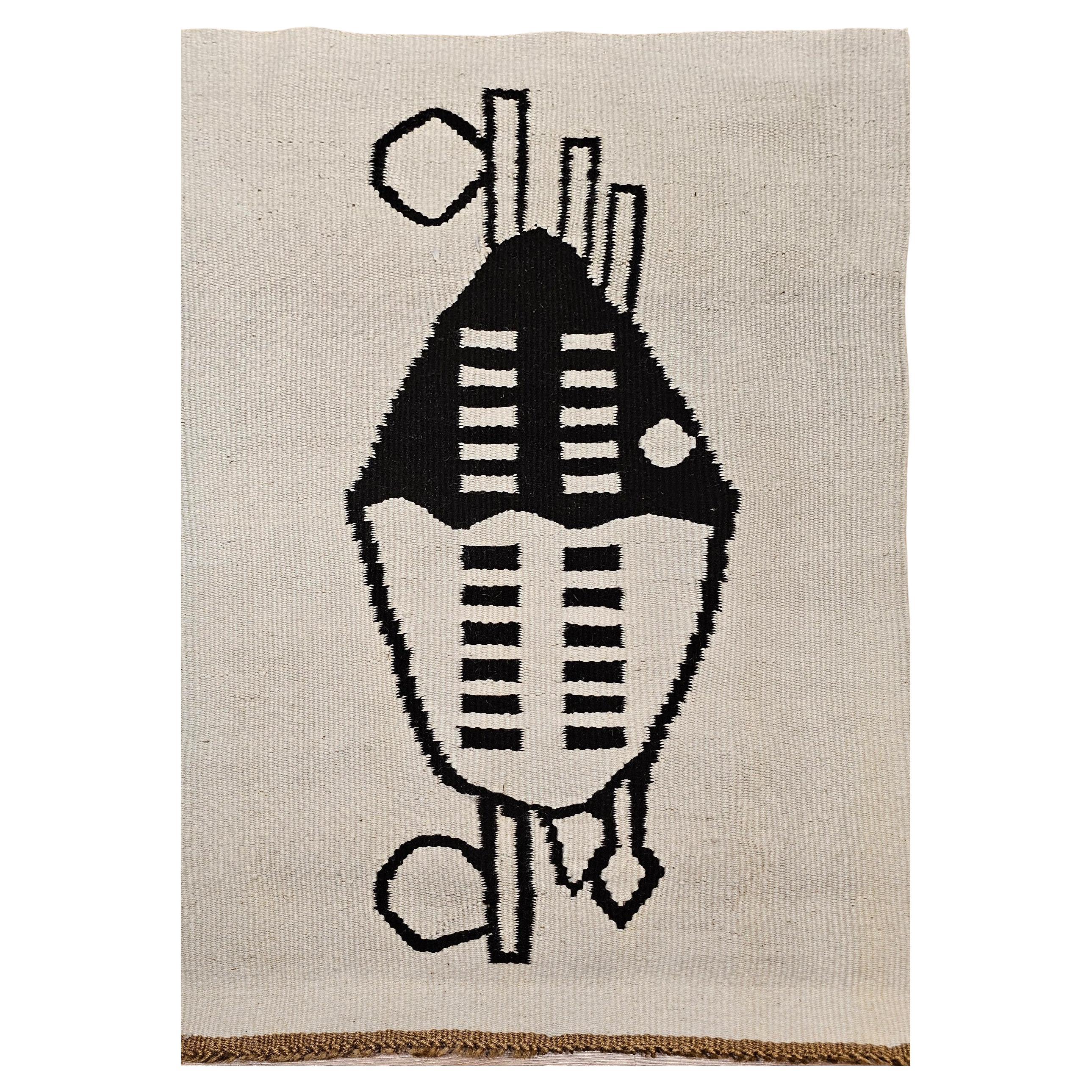 Vintage Mid Century Modern Hand Woven Tapestry Wall Art For Sale
