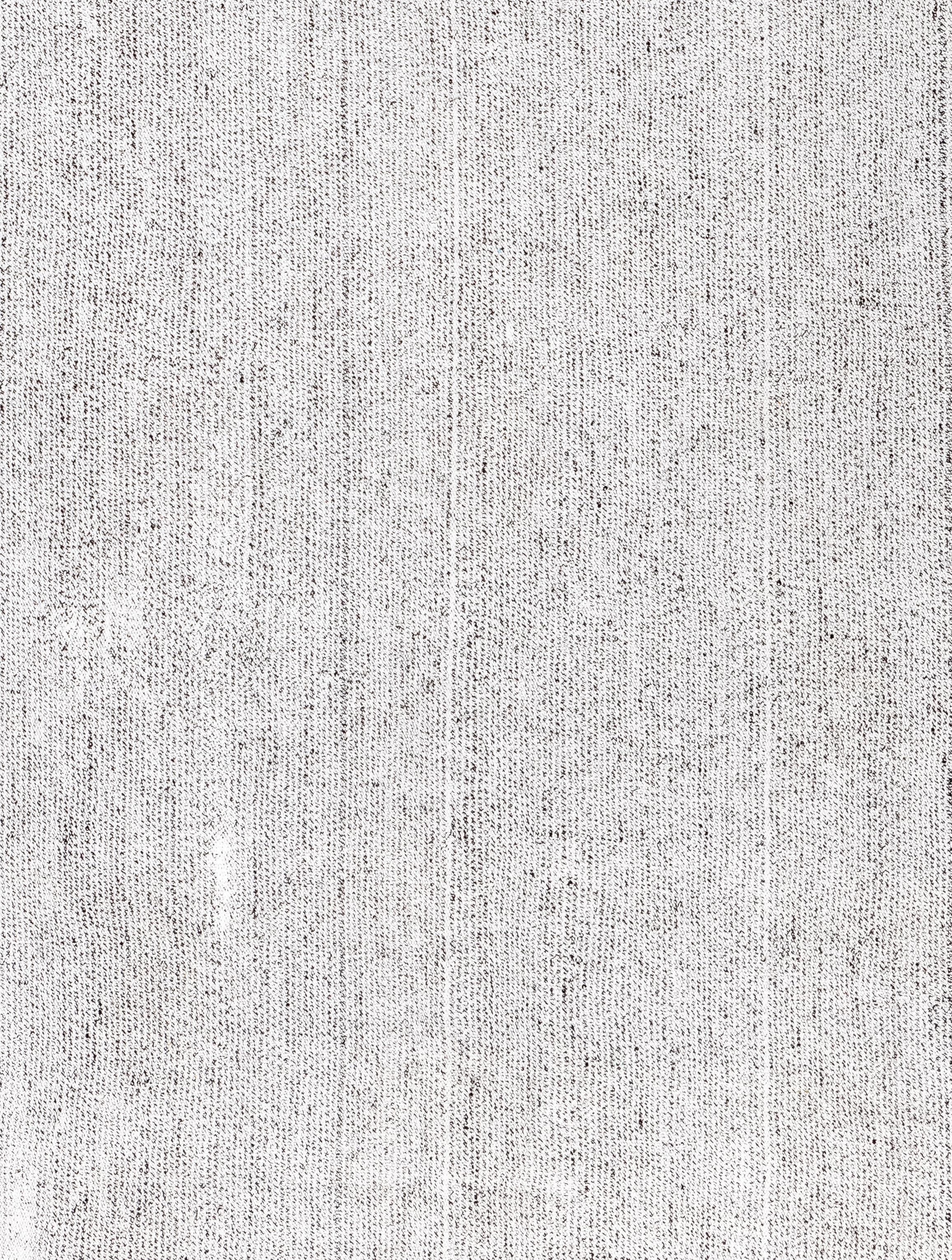 Vintage Mid-Century Modern Handwoven Pelas Flatweave in Natural Wool & Linen Mix For Sale 2