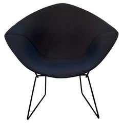 Chaise vintage moderne du milieu du siècle dernier Harry Bertoia pour Knoll Diamond avec couvercle bleu