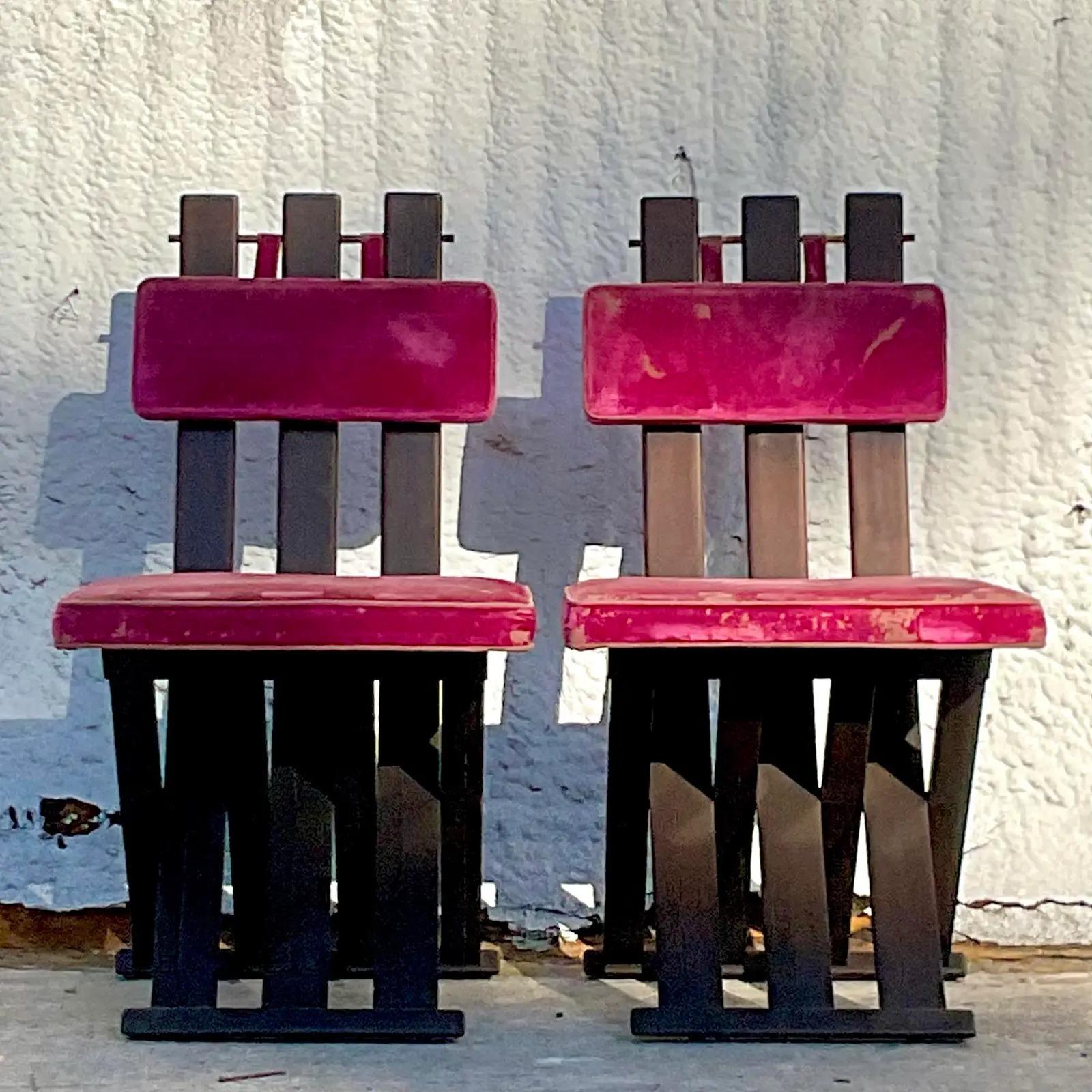Harvey Probber für Lord and Taylor, maurische Stühle, Mid-Century Modern im Zustand „Gut“ im Angebot in west palm beach, FL