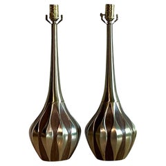 Pareja de lámparas de botella Heyco Genie, vintage y modernas de mediados de siglo