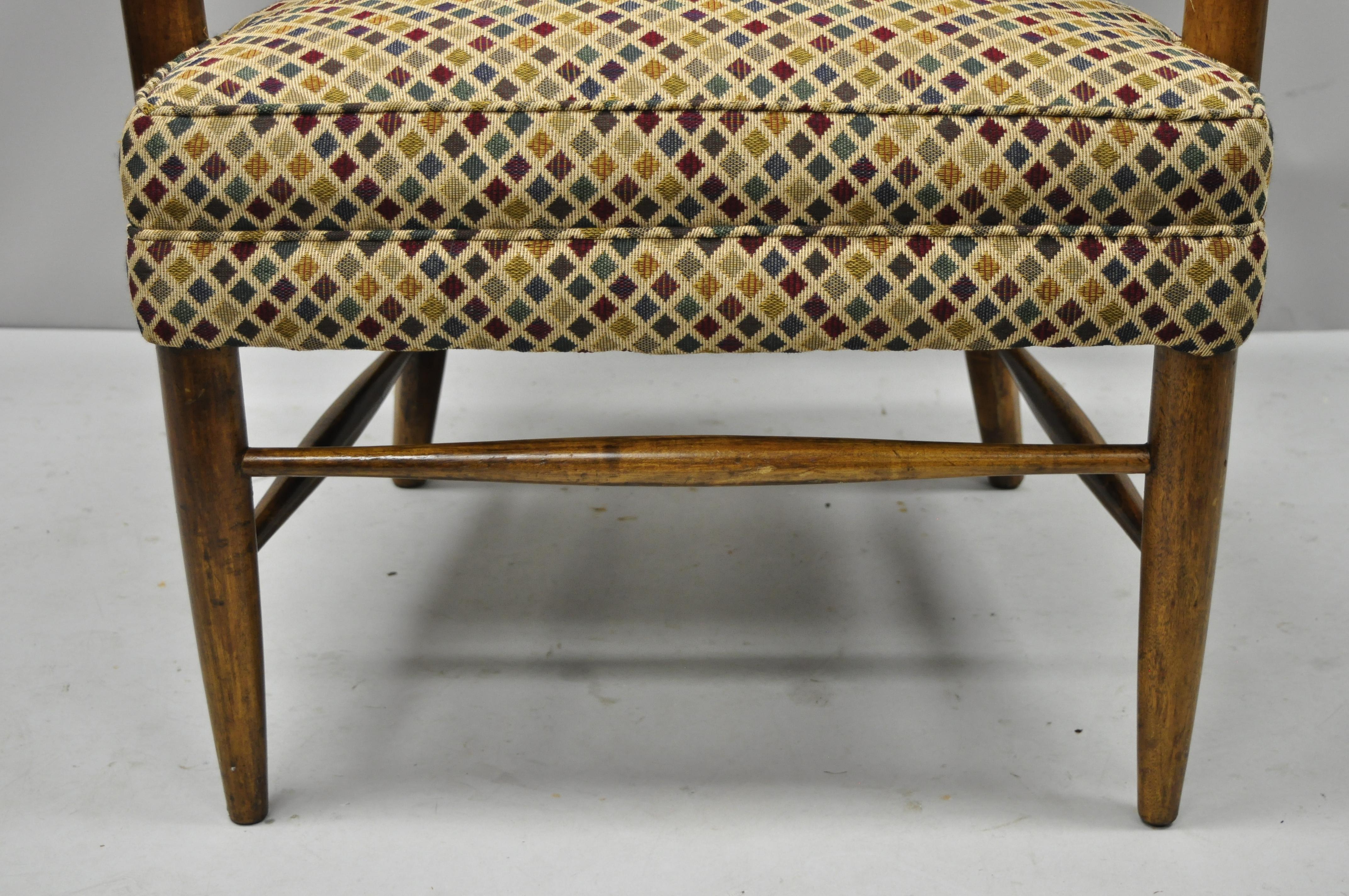 20th Century Vintage Mid-Century Modern High Back Maple Armchair Attribute to Edward Wormley For Sale