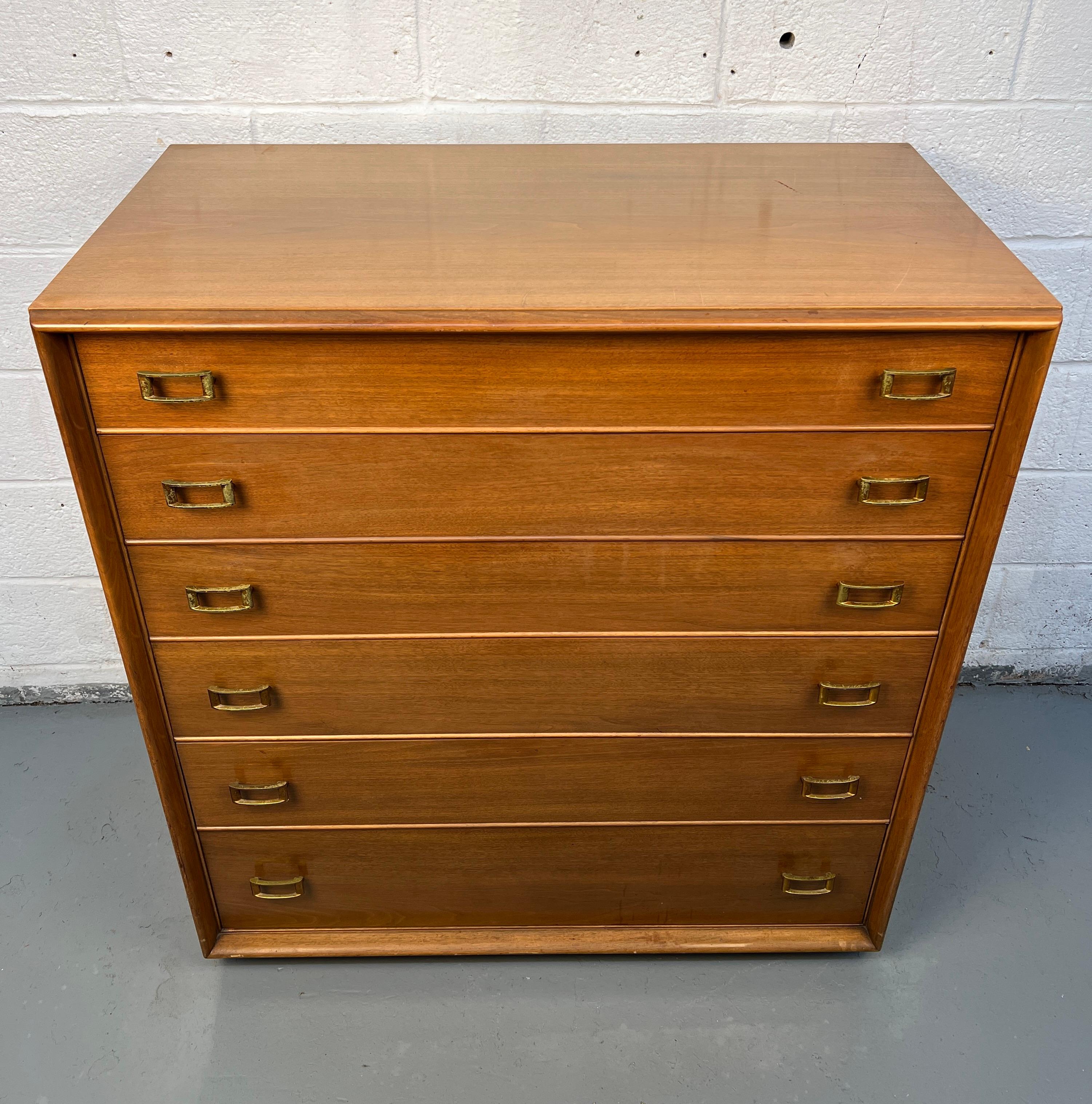 Americano Comò Highboy moderno di metà secolo vintage di Paul Frankl per John Stuart Inc. in vendita