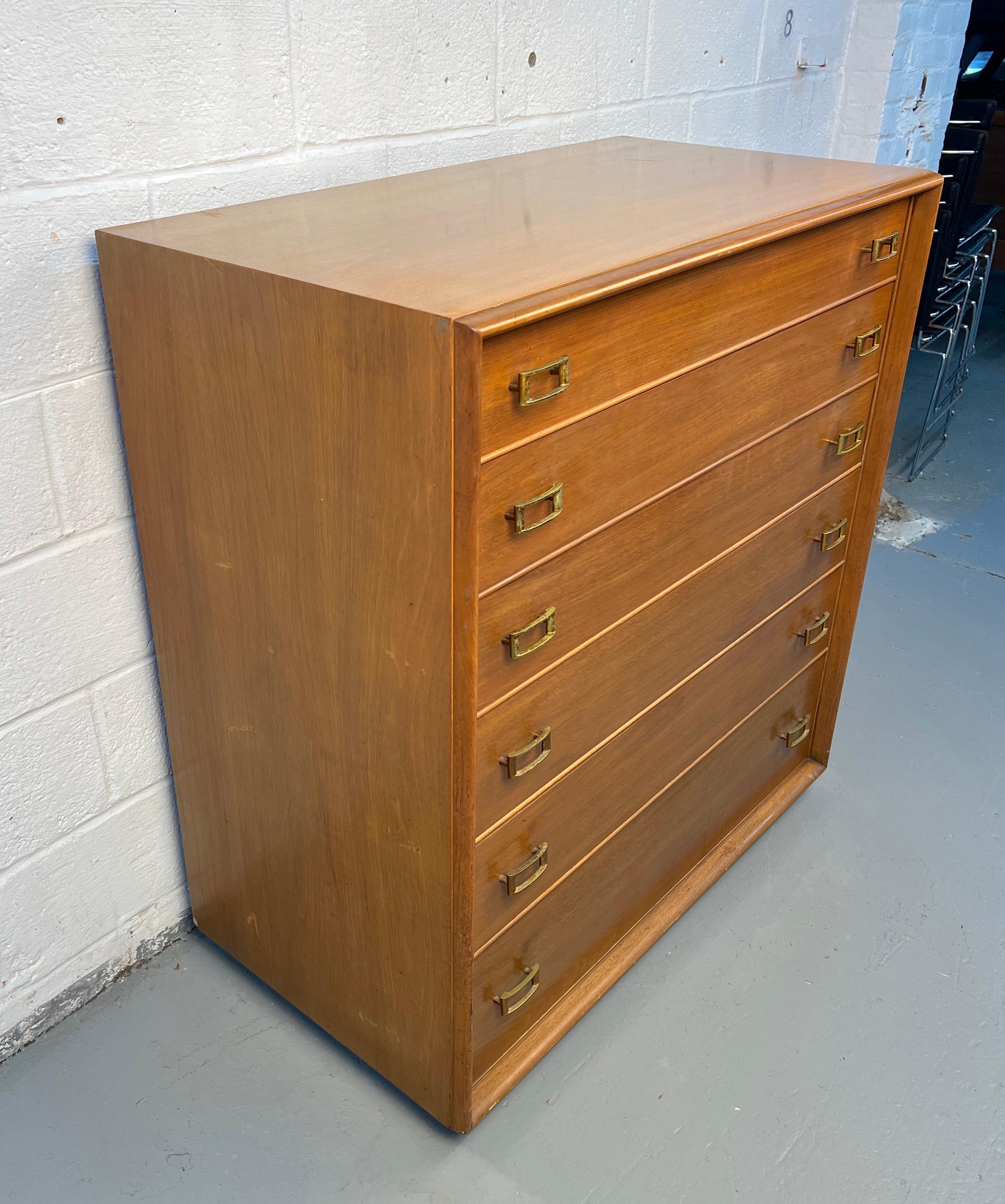 Comò Highboy moderno di metà secolo vintage di Paul Frankl per John Stuart Inc. In condizioni buone in vendita a Brooklyn, NY