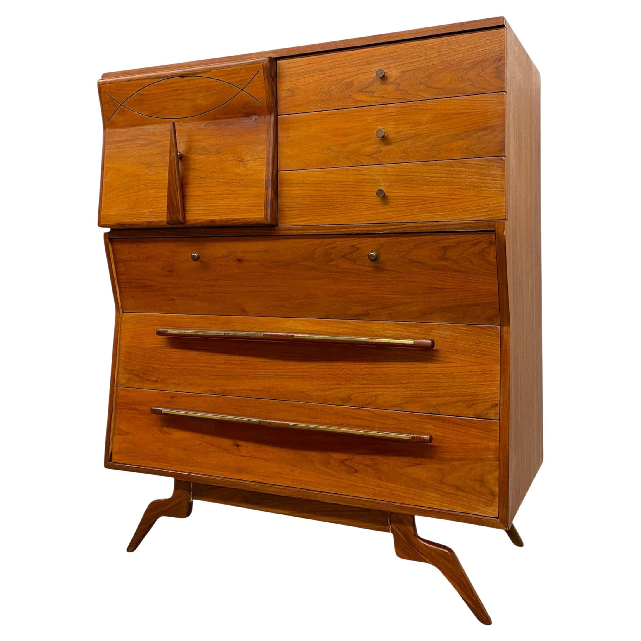 Cabinet Highboy Dresser di John Cameron, vintage, moderno e di metà secolo