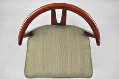 Vintage Mid-Century Modern Horseshoe Curved Back Mahogany Dining Chair B