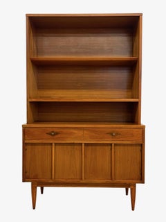 Vintage Mid Century Modern Hutch Bookcase CabinetS.