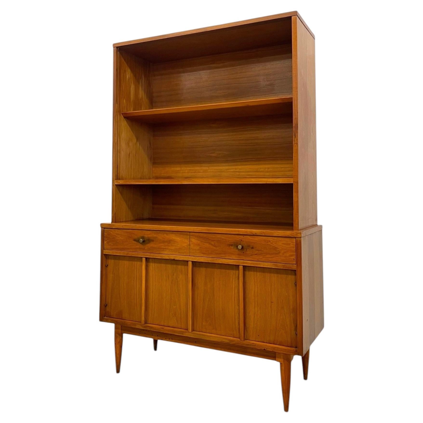 Vintage Mid Century Modern Hutch Bookcase CabinetS.