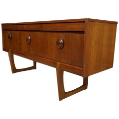 Vintage Mid-Century Modern Imported Teak Sideboard or Credenza With 6 Drawers