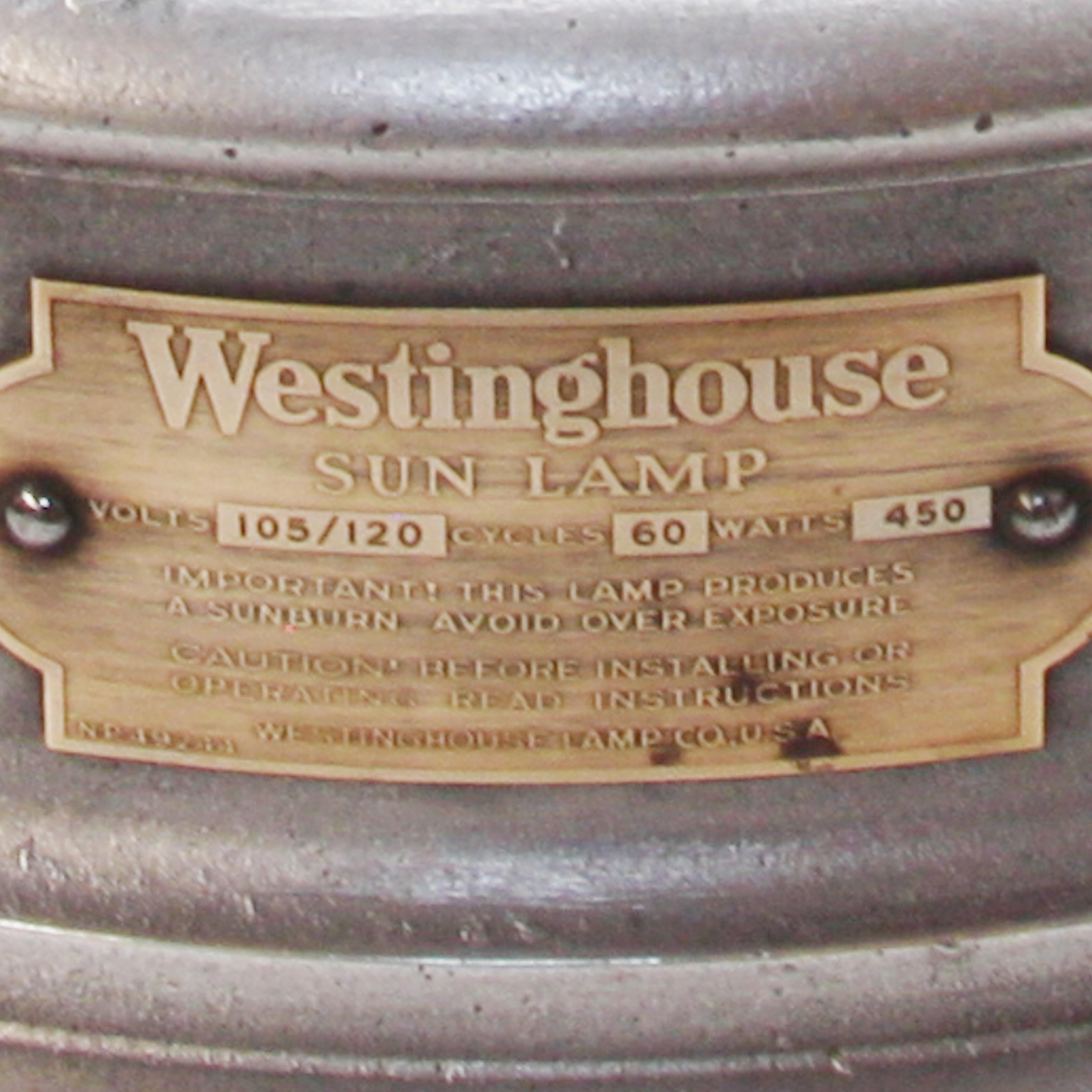 American Vintage Mid-Century Modern Industrial Aluminum Westinghouse Sun Lamp Floor Lamp