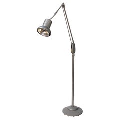Vintage Mid-Century Modern Industrial Gray Dazor Floating Articulated Floor Lamp