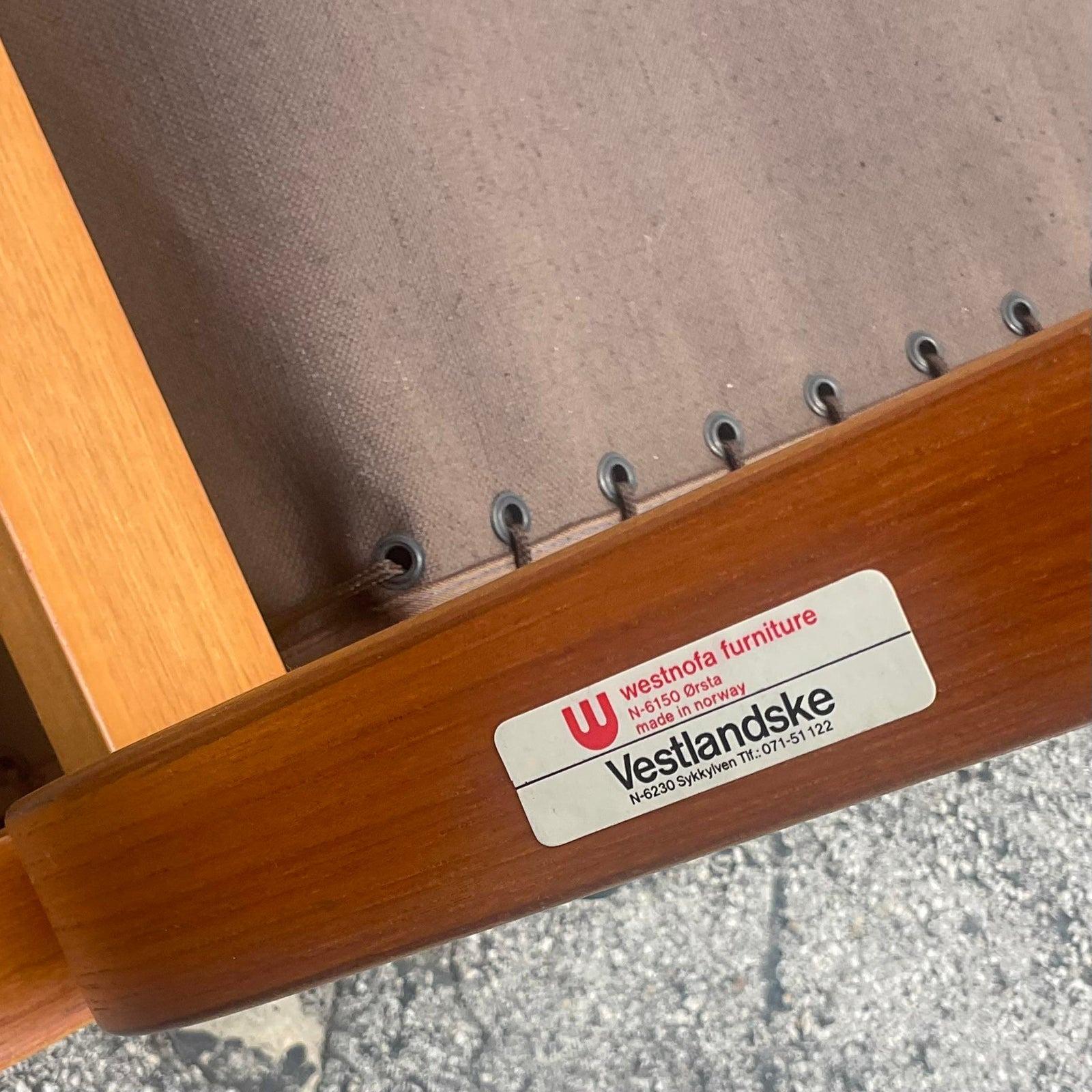 Norwegian Vintage Mid-Century Modern Ingmar Relling for Westnofa Sling “Siesta” Chairs