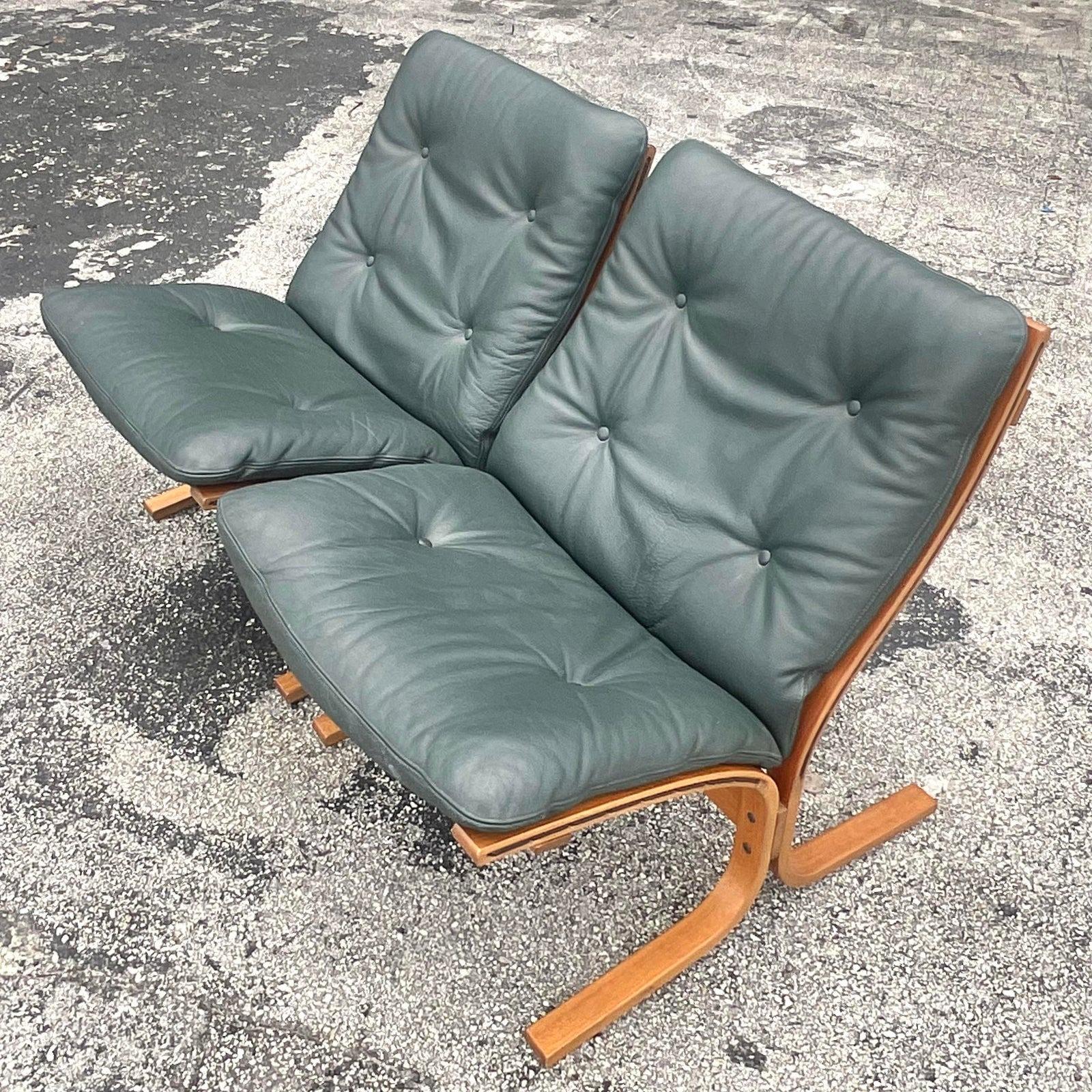 Vintage Mid-Century Modern Ingmar Relling for Westnofa Sling “Siesta” Chairs In Good Condition In West Palm Beach, FL