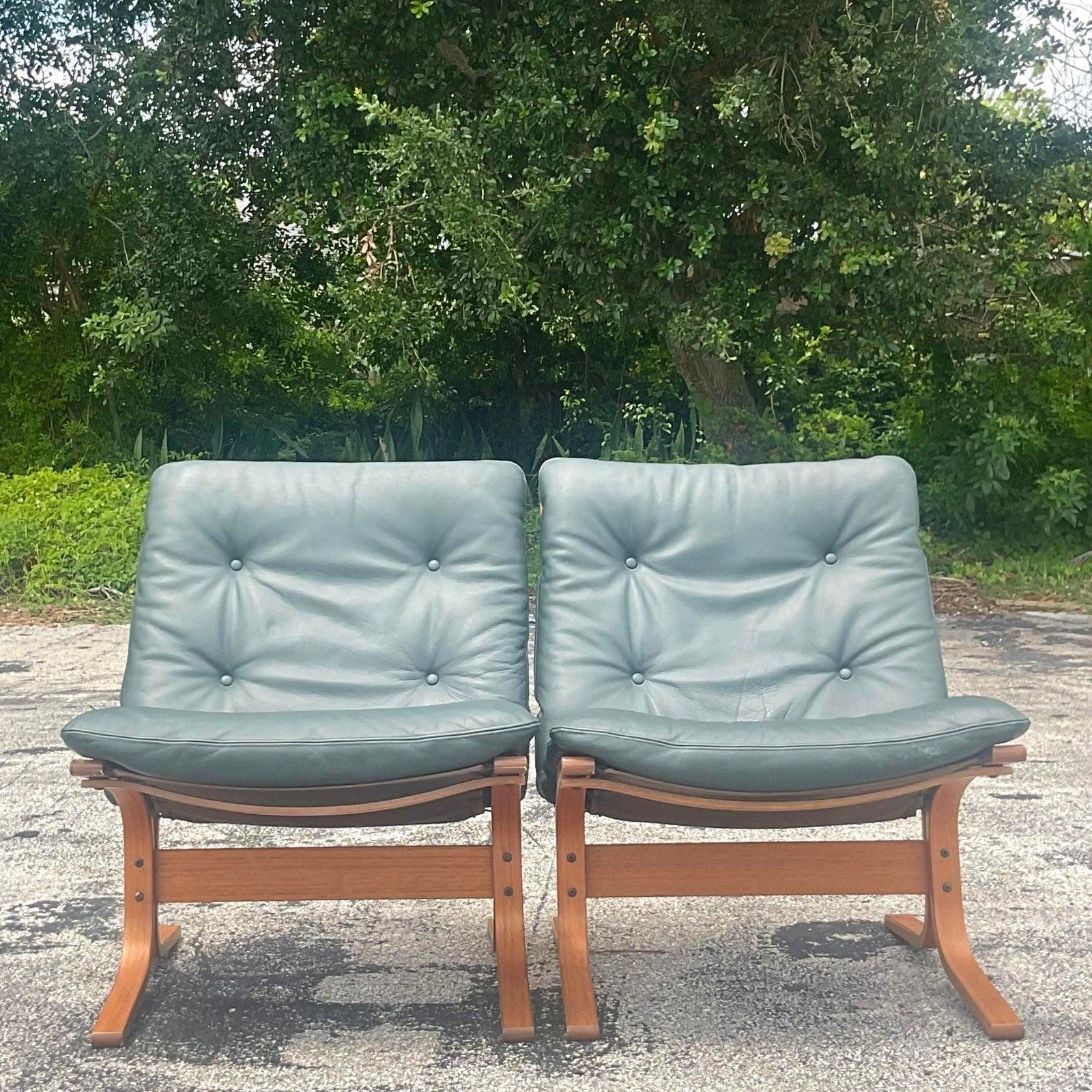 20th Century Vintage Mid-Century Modern Ingmar Relling for Westnofa Sling “Siesta” Chairs