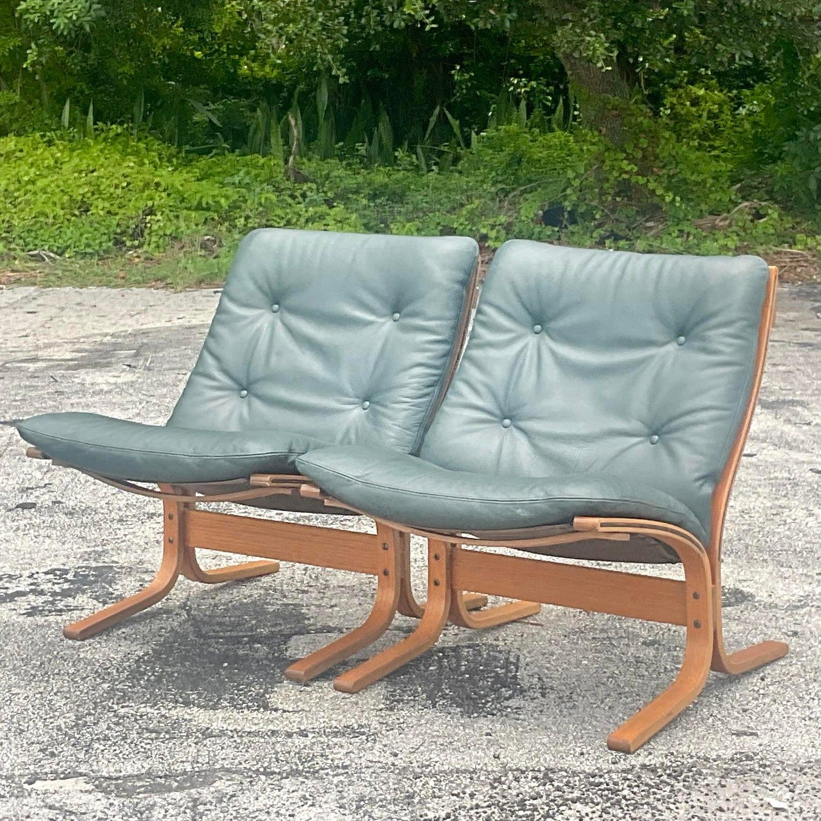 Vintage Mid-Century Modern Ingmar Relling for Westnofa Sling “Siesta” Chairs 1
