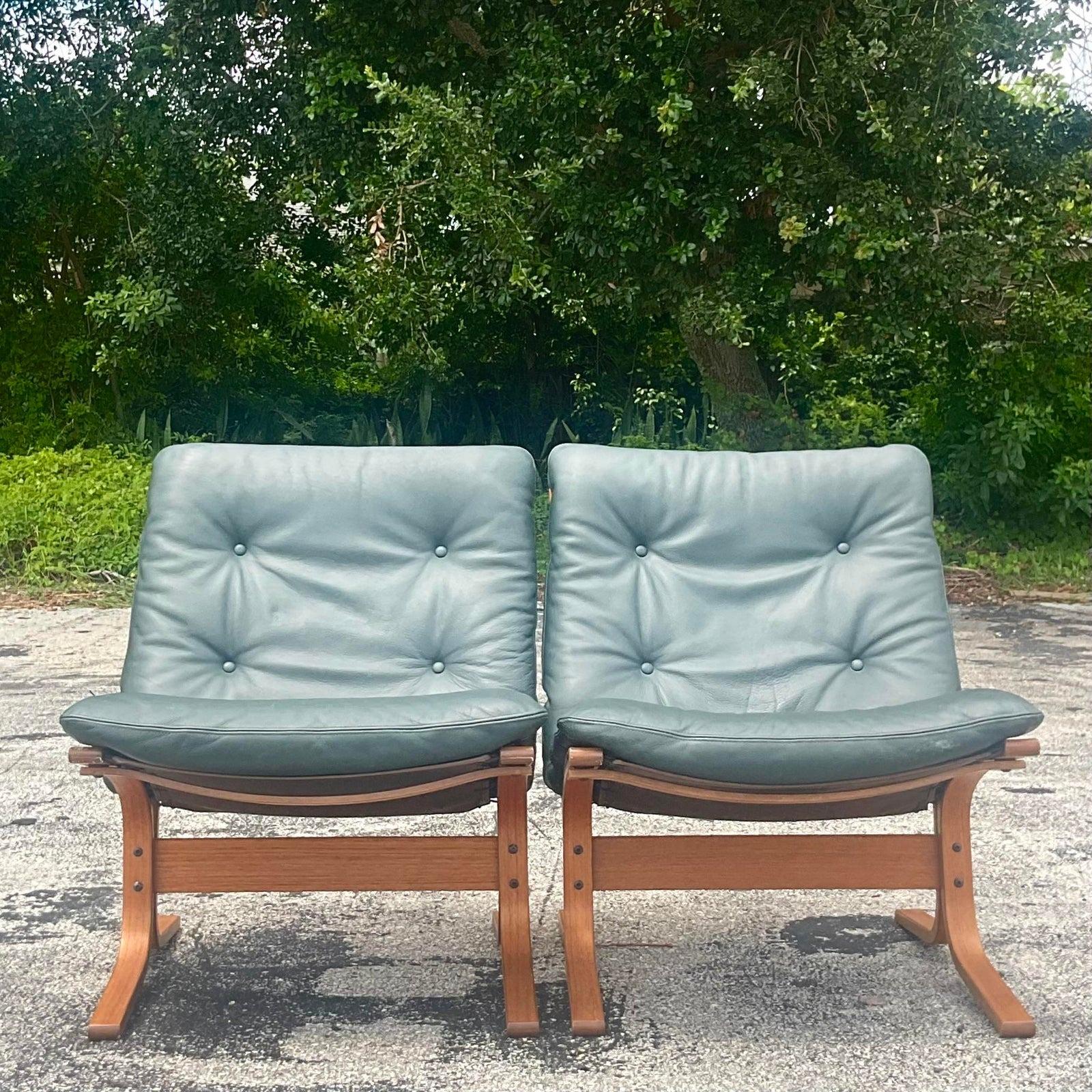 Vintage Mid-Century Modern Ingmar Relling for Westnofa Sling “Siesta” Chairs 2
