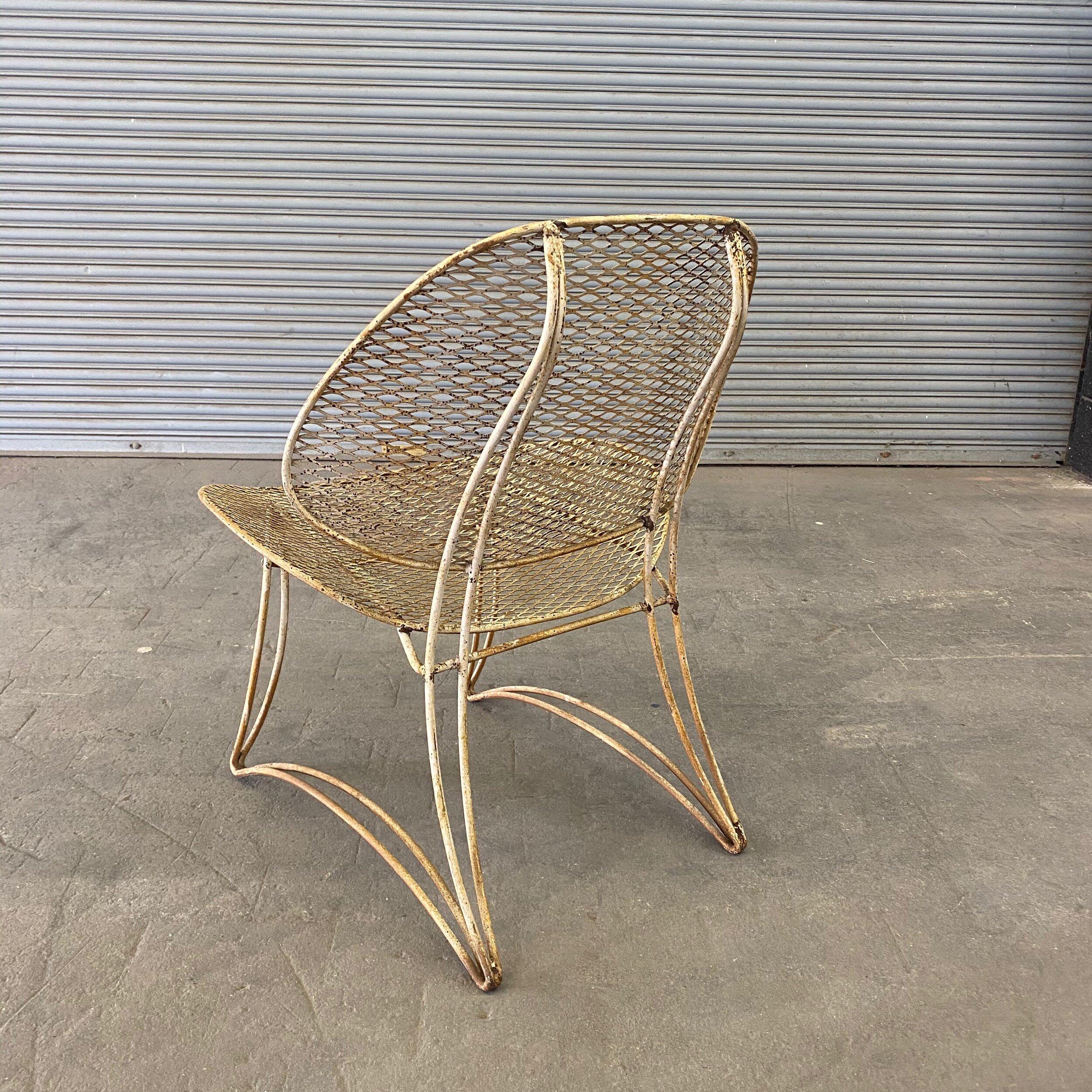 Mid-20th Century Vintage Mid Century Modern Iron Garden Chair For Sale