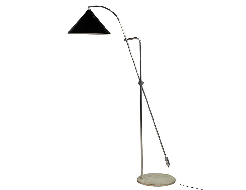 Vintage Mid-Century Modern Italian floor lamp. Stone base floor lamp.

Price includes complimentary curb side delivery to the continental USA.