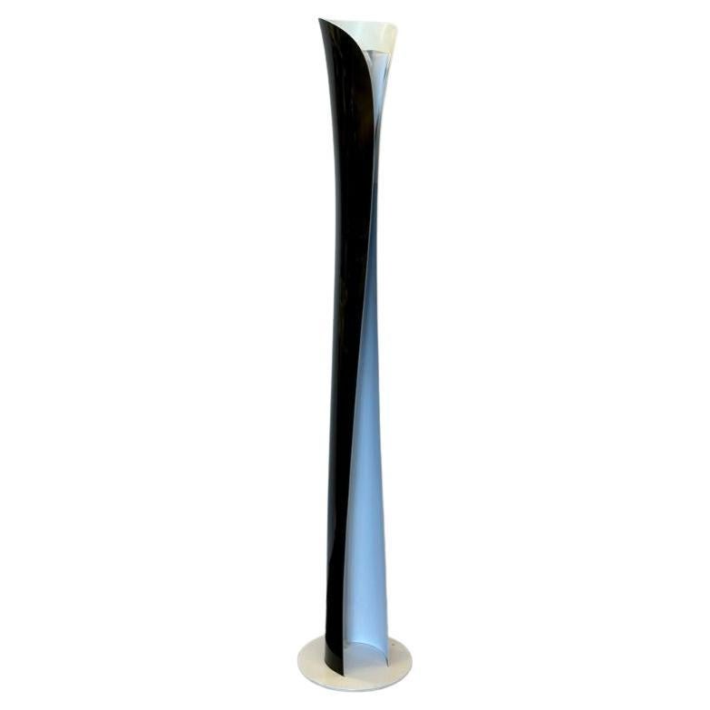 Vintage Mid-Century Modern Italian Lacquered Floor Lamp, Artemide, Labeled Italy For Sale