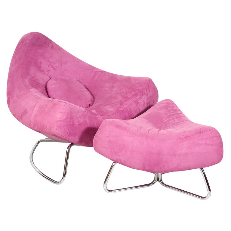Vintage Mid Century Modern Italian Lounge Chair And Ottoman For Sale At 1stdibs Excellent vintage condition with beautiful patina on the metal frame.