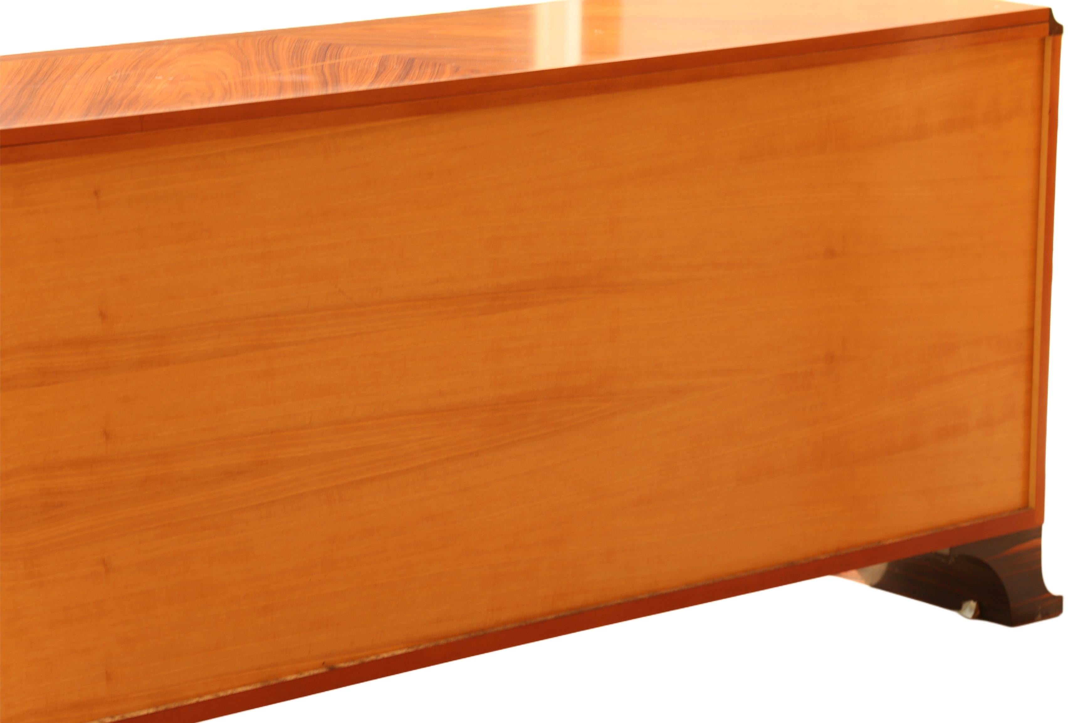 Vintage Mid-Century Modern Italian Macassar Ebony Sideboard For Sale 5