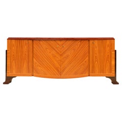 Vintage Mid-Century Modern Italian Macassar Ebony Sideboard