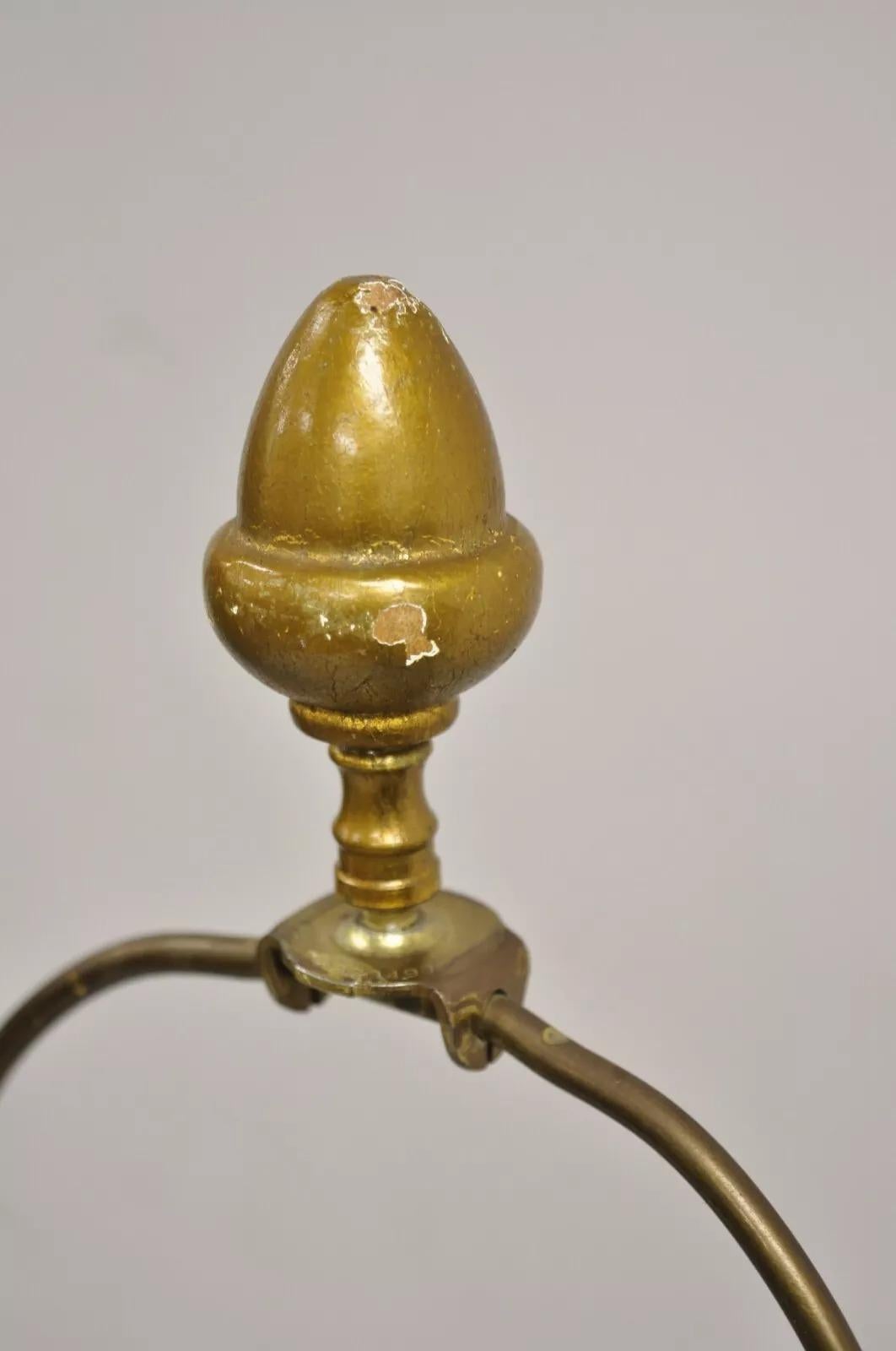 Vintage Mid Century Modern Italian Murano Green & Gold Blown Glass Table Lamp (Lampada da tavolo in vetro soffiato) in vendita 1