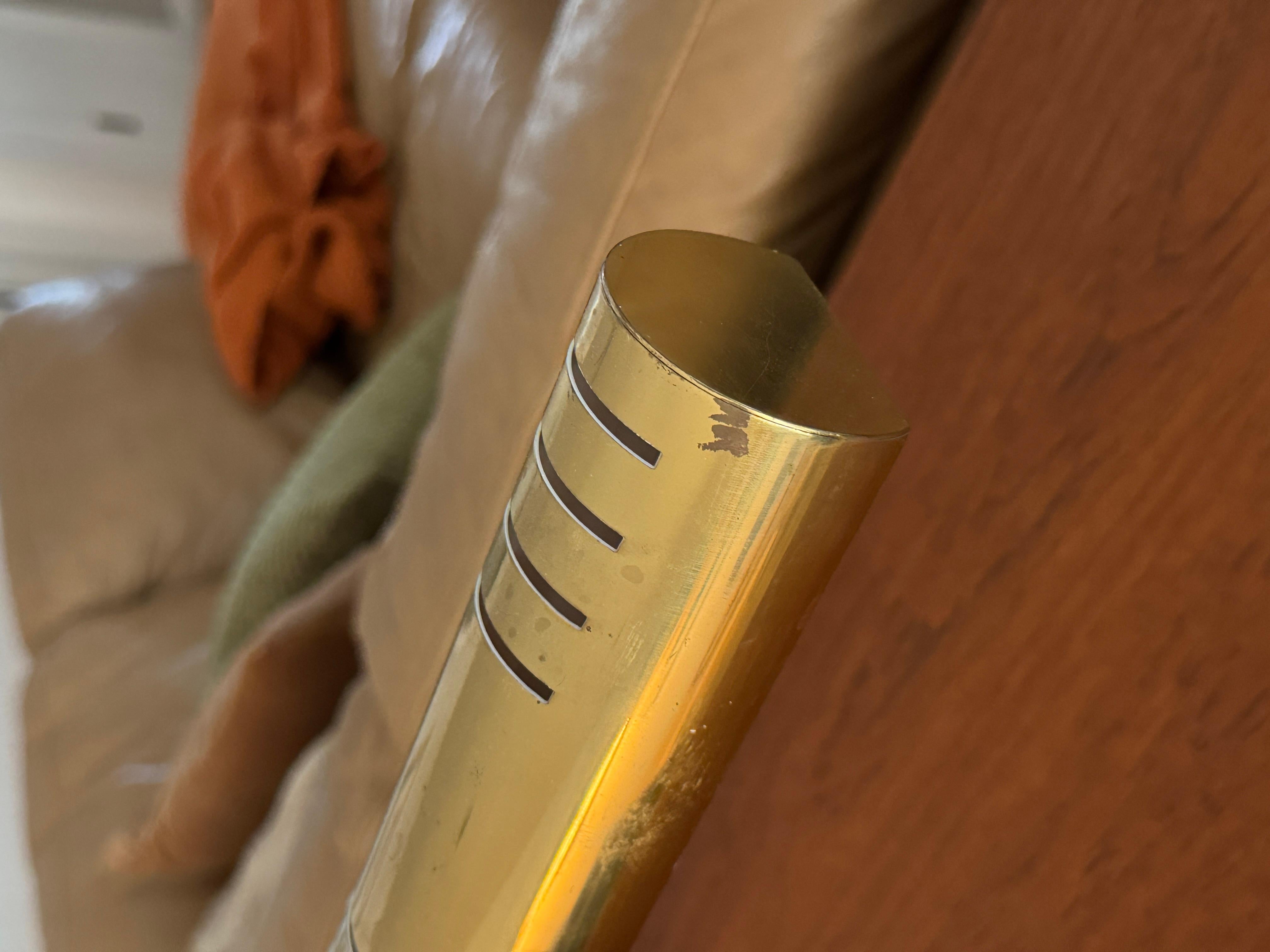 Vintage mid century modern Jim Bindman tubular brass touch lamp For Sale 5