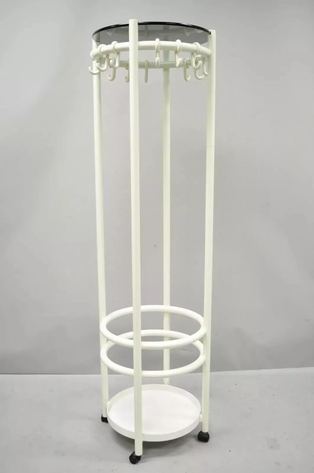 Vintage Mid Century Modern Joe Colombo Style Coat Tree Hook Rack Umbrella Stand For Sale 3
