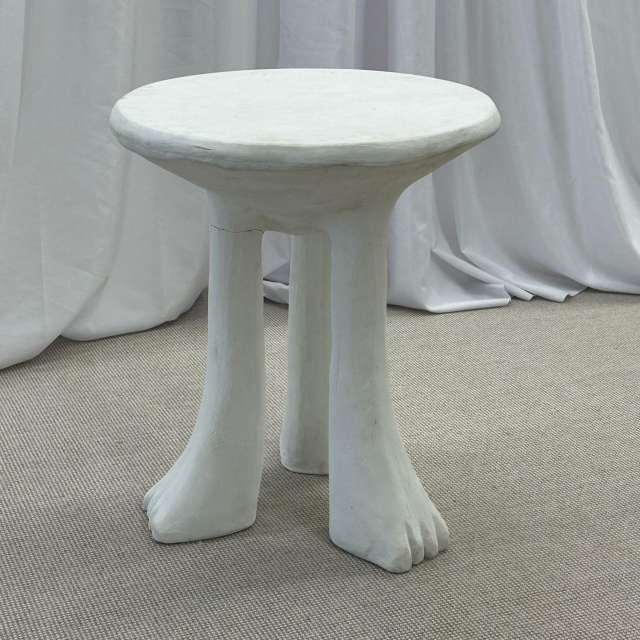 Contemporary John Dickinson Mid-Century Modern Style Sculpted Africa Side / End Table, Signed For Sale