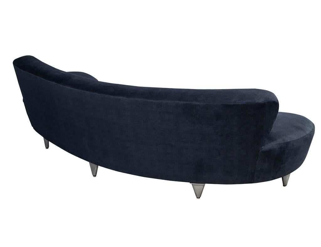 Vintage Mid-Century Modern Curved Sofa, Larger 3