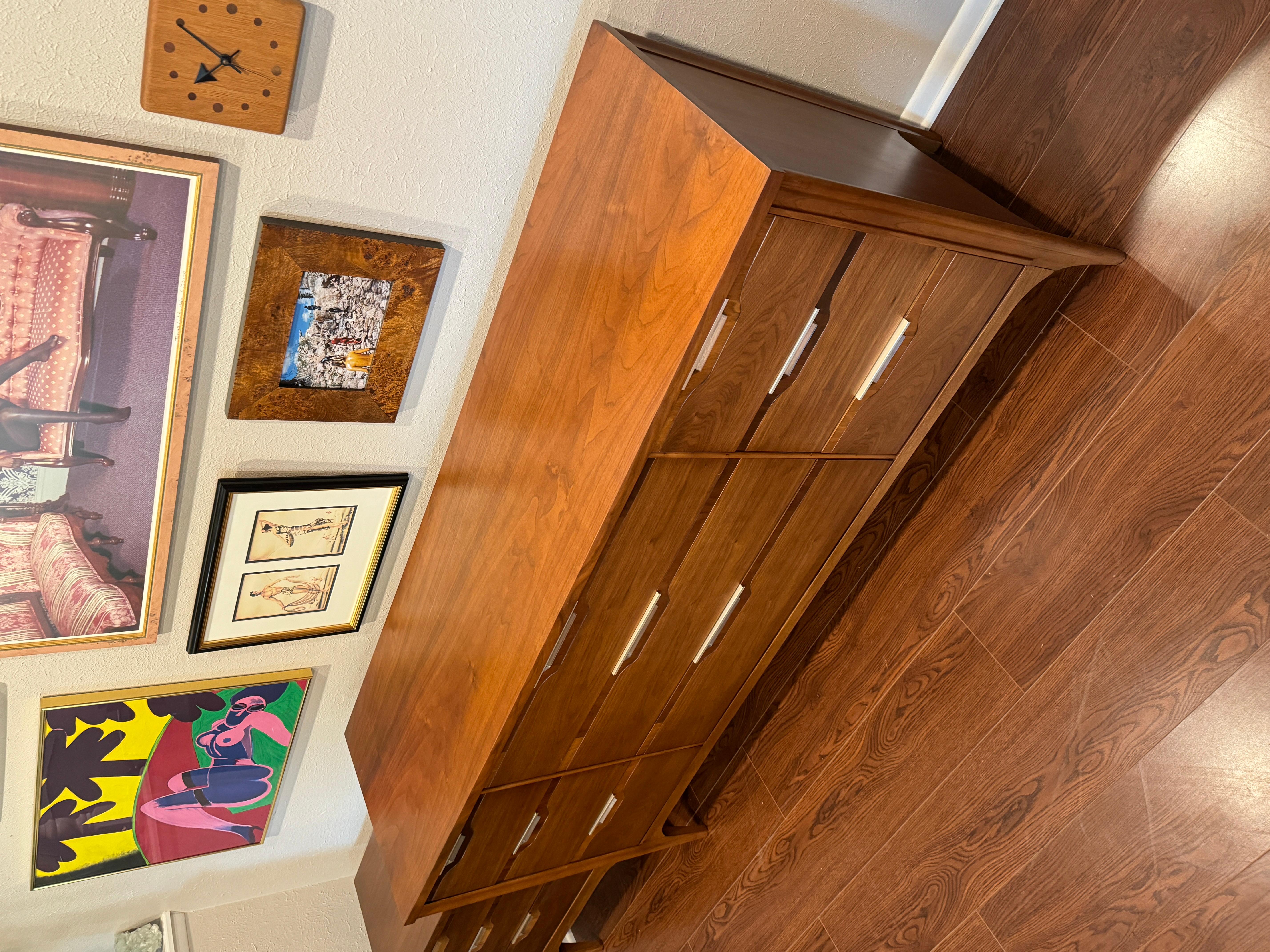 Vintage mid century modern Kent Coffey lowboy dresser “impact” collection 1960d 3