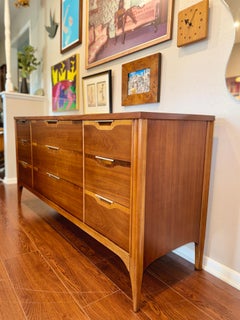 Vintage mid century modern Kent Coffey lowboy dresser “impact” collection 1960d