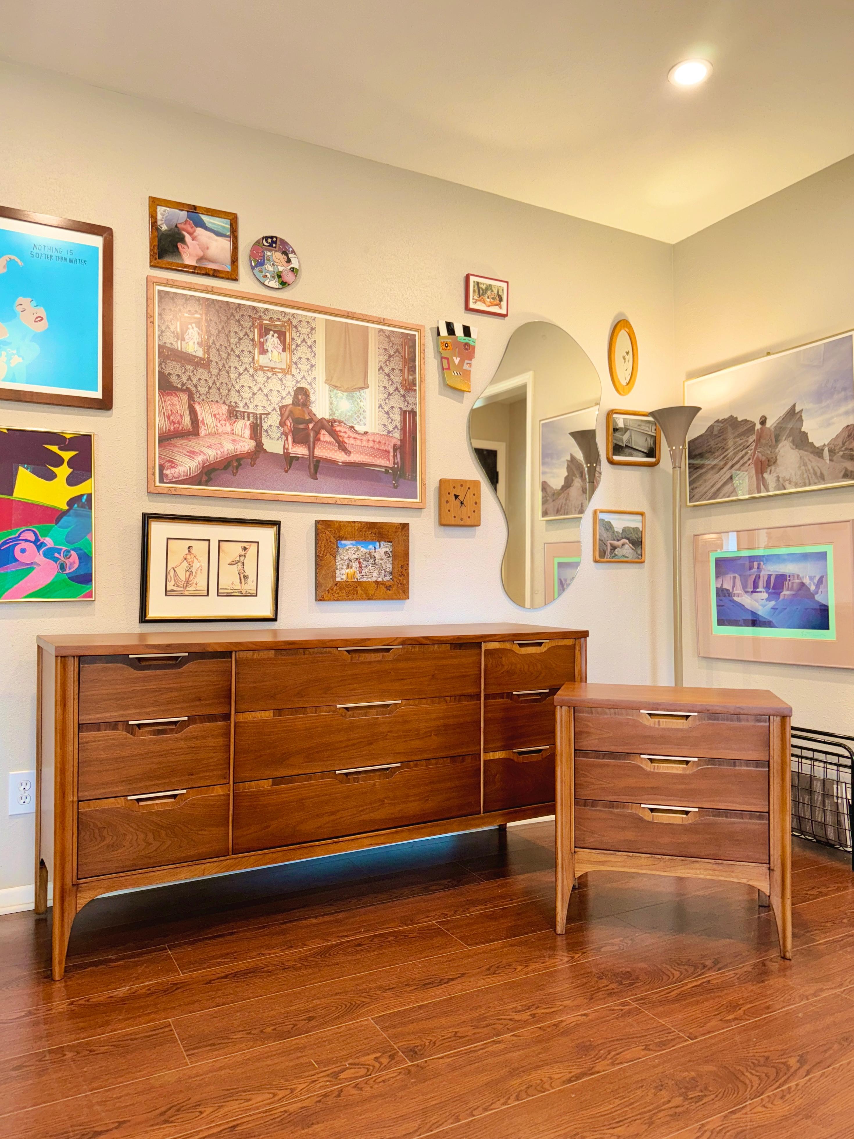 Mid-Century Modern Vintage mid century modern Kent Coffey lowboy dresser “impact” collection 1960d