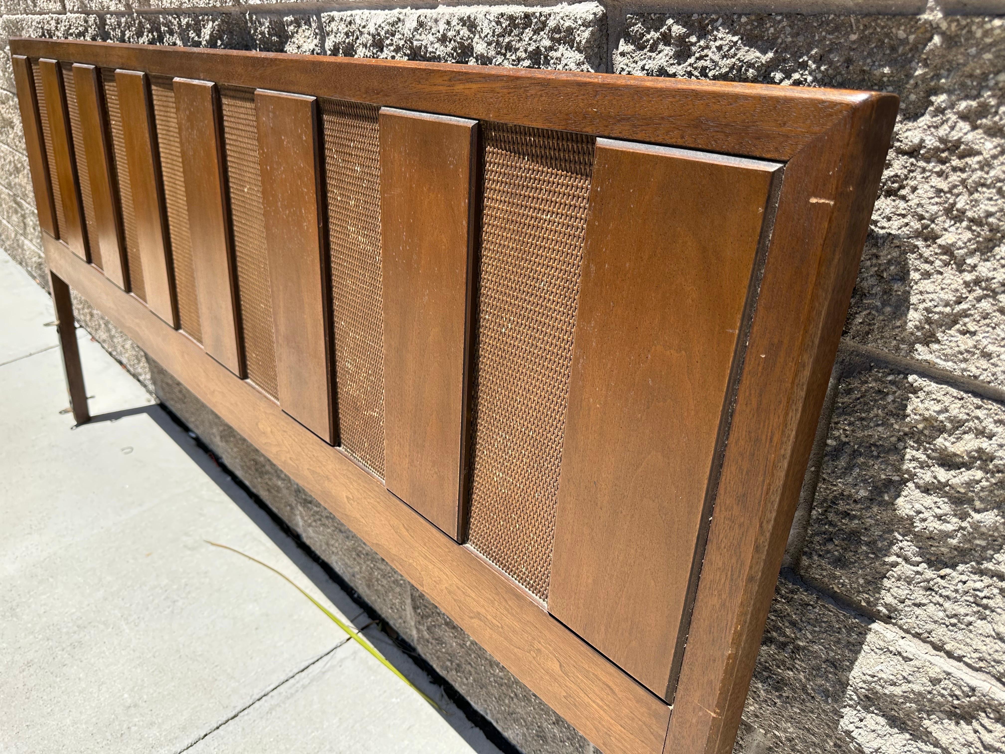 Mid-Century Modern Vintage Mid Century Modern King Size Headboard Danish Modern Style